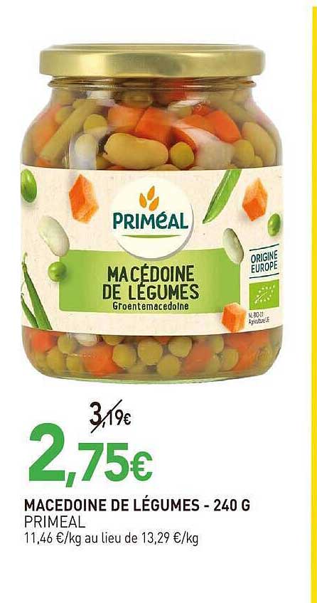 MACEDOINE DE LÉGUMES - 240 G PRIMEAL