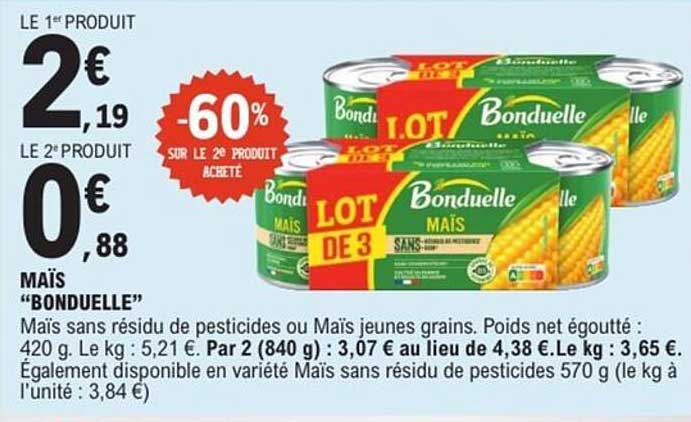 MAÏS "BONDUELLE"