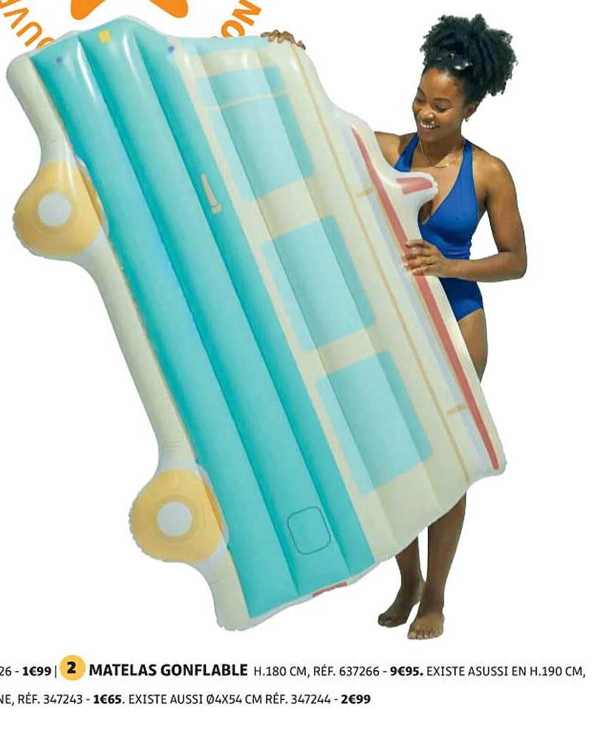 MATELAS GONFLABLE H.180 CM, RÉF. 637266