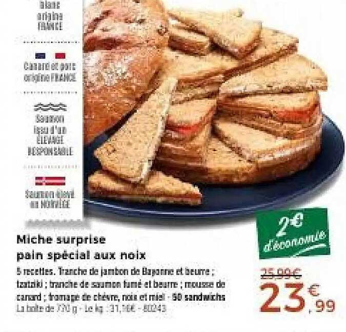 Miche surprise pain spécial aux noix