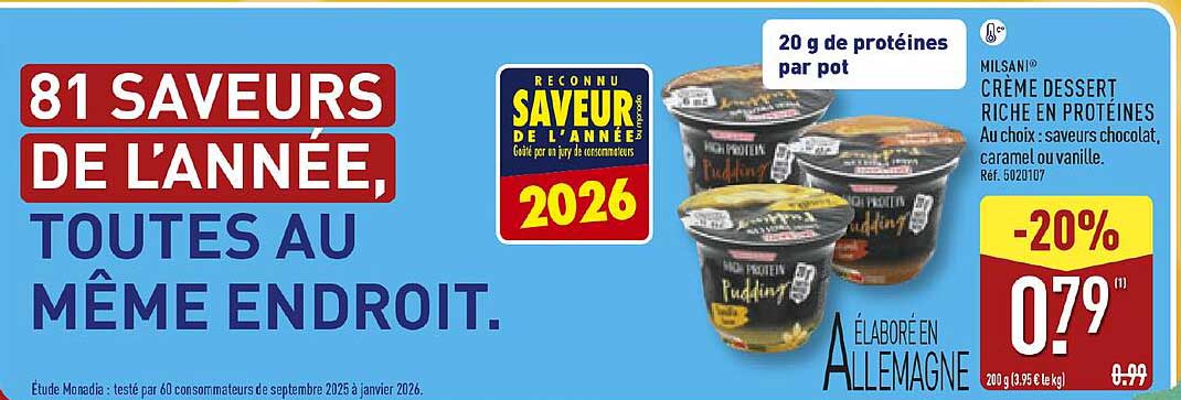 MILSANI® CRÈME DESSERT RICHE EN PROTÉINES