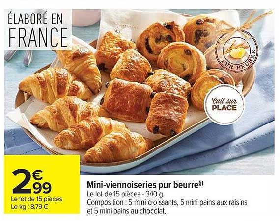 Mini-viennoiseries pur beurre
