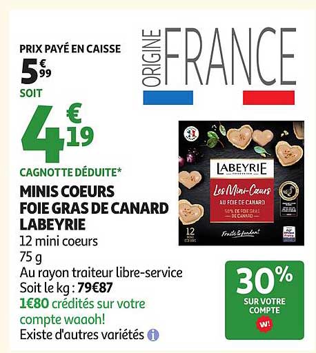 MINIS COEURS FOIE GRAS DE CANARD LABEYRIE