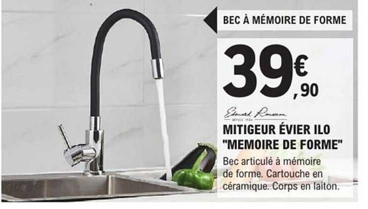MITIGEUR ÉVIER ILO "MEMOIRE DE FORME"