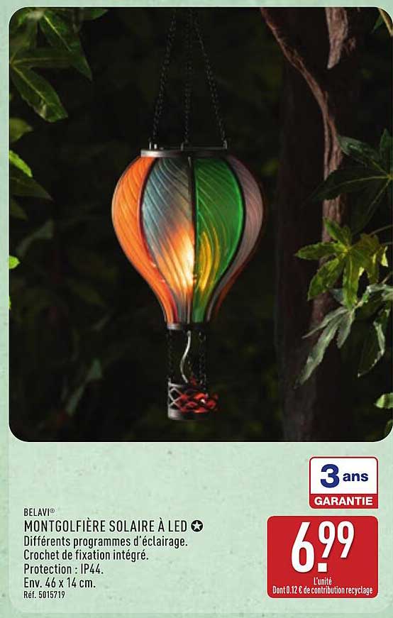 MONTGOLFIÈRE SOLAIRE À LED