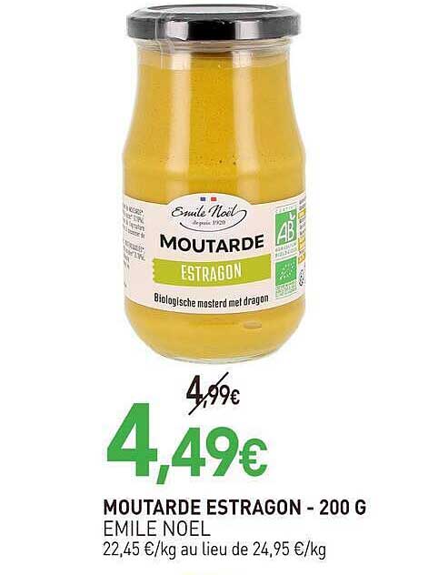 MOUTARDE ESTRAGON - 200 G EMILE NOEL