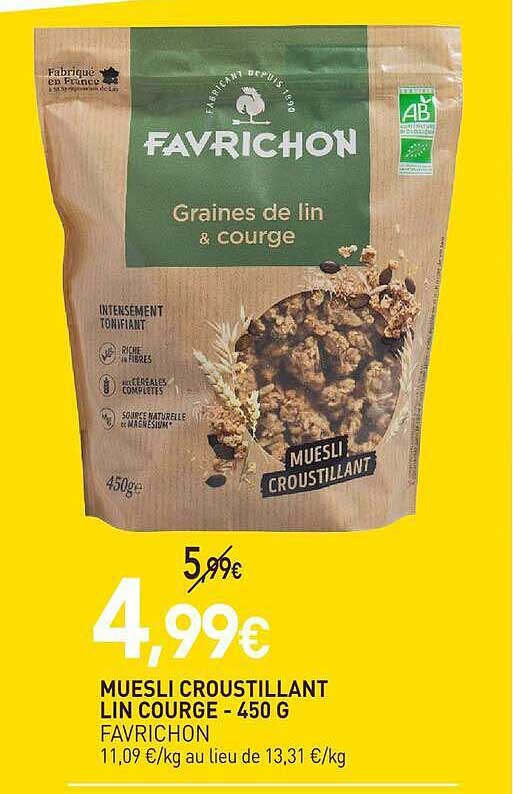 MUESLI CROUSTILLANT LIN COURGE - 450 G FAVRICHON