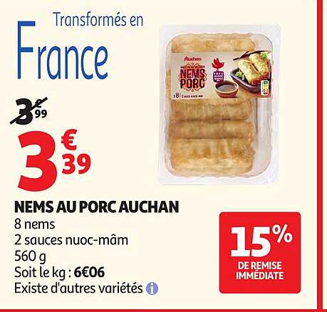 NEMS AU PORC AUCHAN