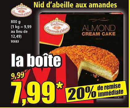 Nid d’abeille aux amandes