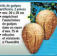 nids de guêpes artificiels, 2 pièces