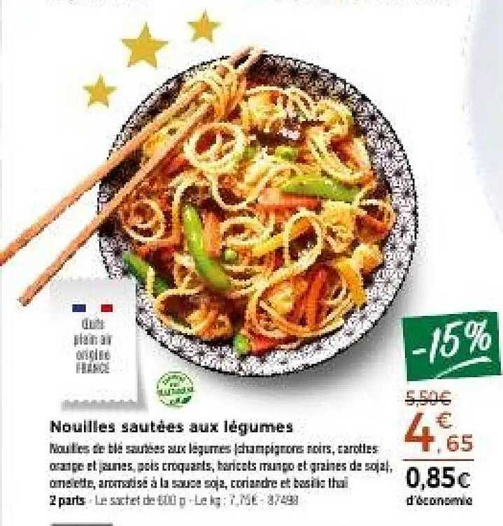 Nouilles sautées aux légumes