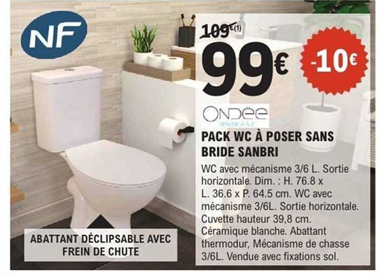 PACK WC A POSER SANS BRIDE SANBRI