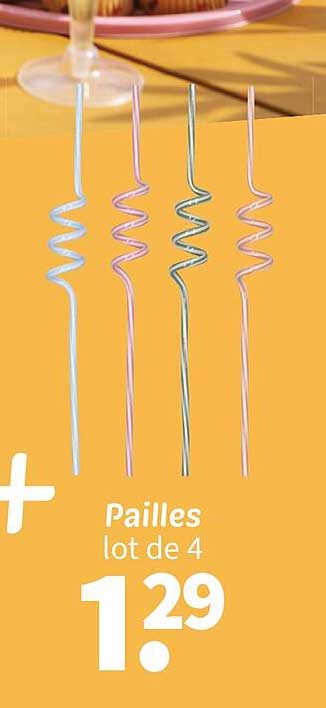Pailles lot de 4
