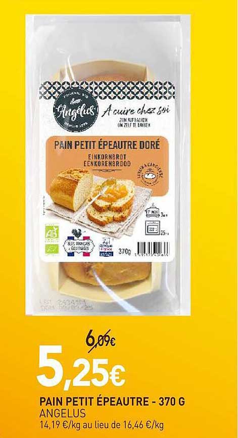 PAIN PETIT ÉPEAUTRE - 370 G ANGELUS