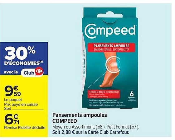 Pansements ampoules COMPEED