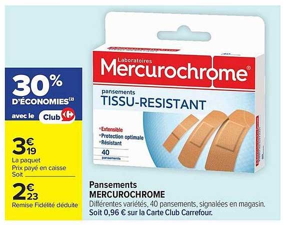 Pansements MERCUROCHROME