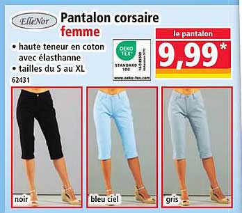 Pantalon corsaire femme