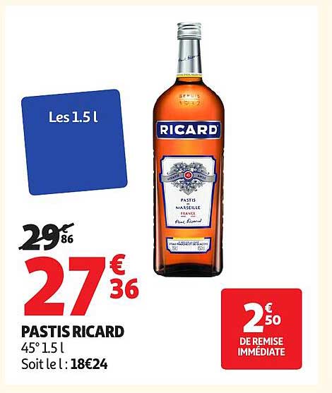 PASTIS RICARD 45° 1.5 l
