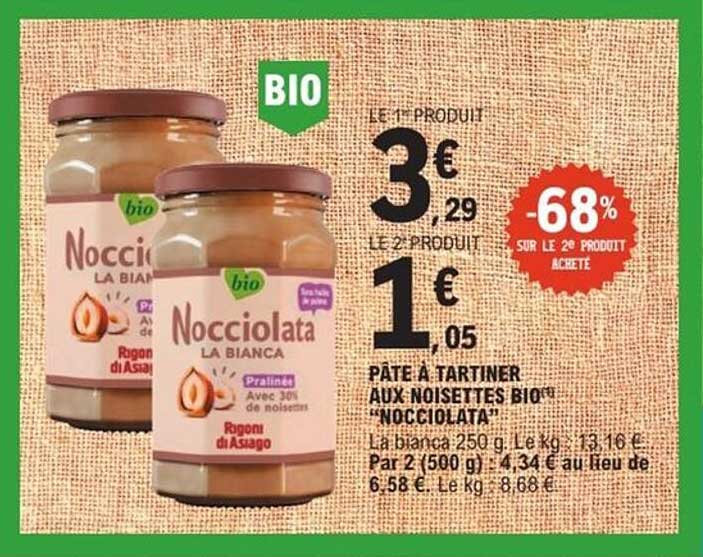 PÂTE À TARTINER AUX NOISETTES BIO «NOCCIOLATA»