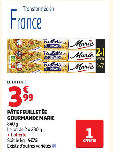 PÂTE FEUILLETÉE GOURMANDE MARIE