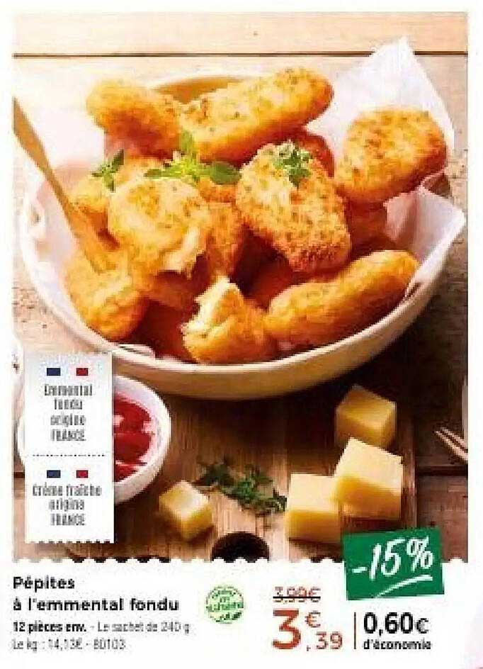 Pépités à l’emmental fondu