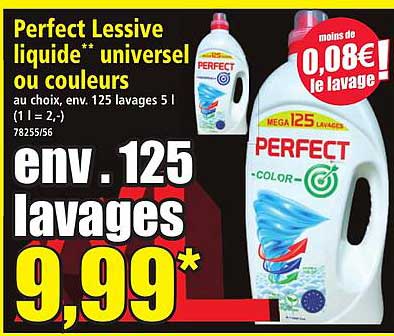 Perfect lessive liquide universel ou couleurs