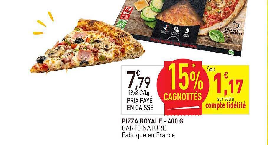 PIZZA ROYALE - 400 G CARTE NATURE Fabriqué en France