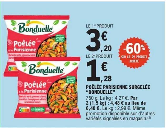 POÊLÉE PARISIENNE SURGELÉE “BONDUELLE”