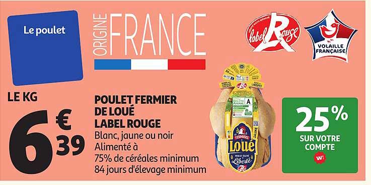 POULET FERMIER DE LOUÉ LABEL ROUGE