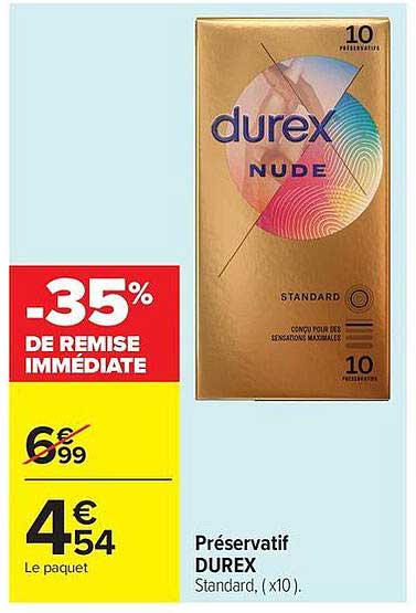 Préservatif DUREX Standard, (x10).