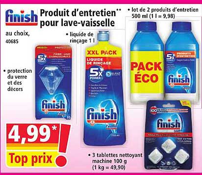 Produit d'entretien** pour lave-vaisselle