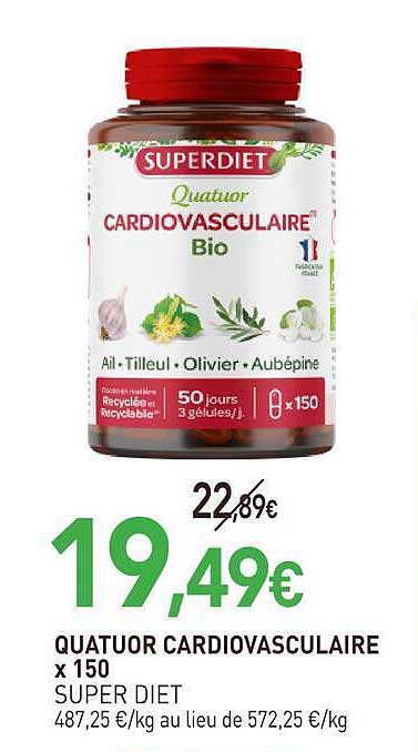 QUATUOR CARDIOVASCULAIRE x 150 SUPER DIET