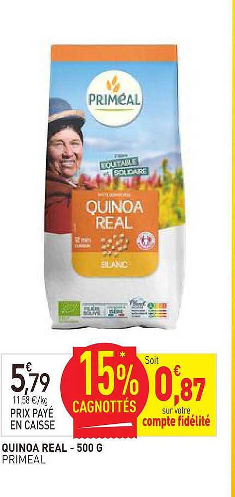 QUINOA REAL - 500 G
PRIMEAL