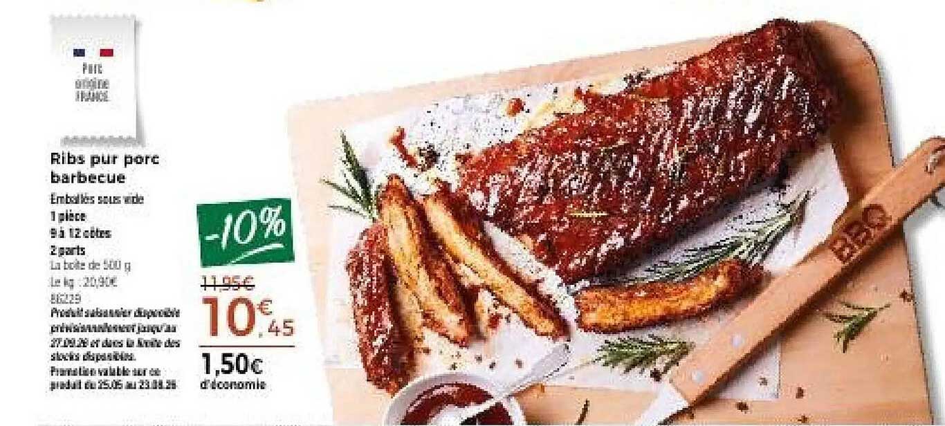 Ribs pur porc barbecue