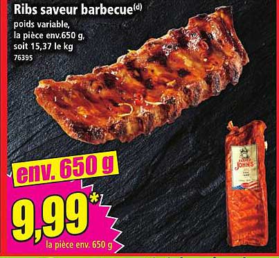 Ribs saveur barbecue