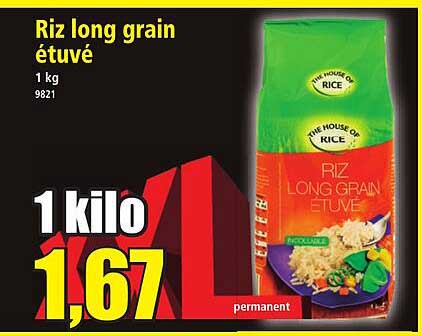 Riz long grain étuvé