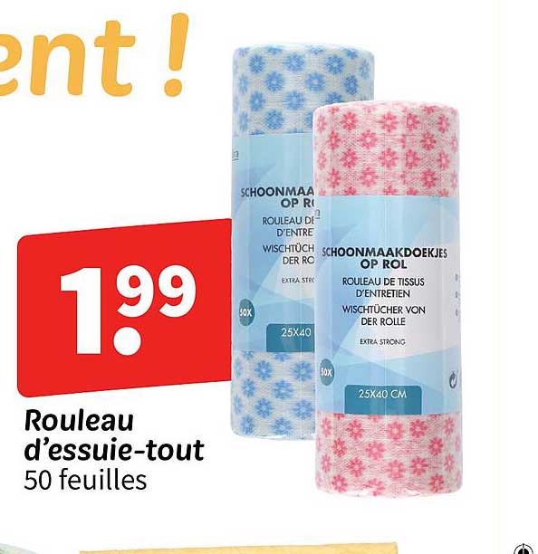 Rouleau d’essuie-tout 50 feuilles