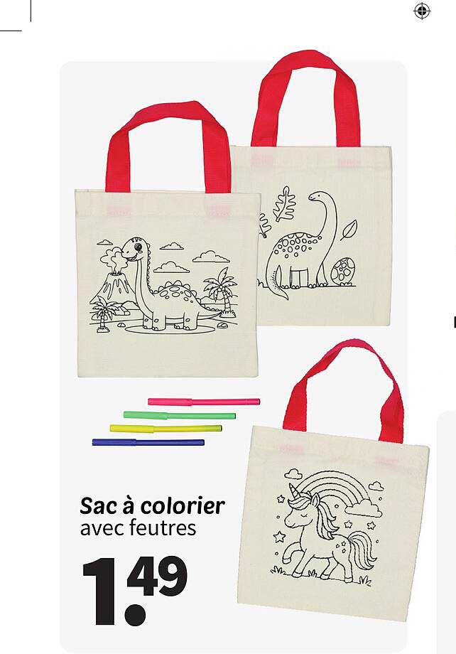 Sac à colorier avec feutres