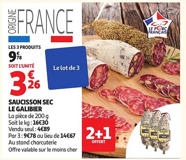 SAUCISSON SEC LE GALIBIER