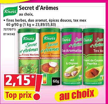 Secret d’Arômes au choix