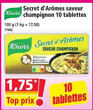 Secret d'Arômes saveur champignon 10 tablettes