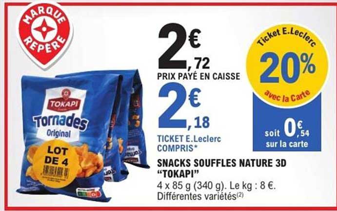 SNACKS SOUFFLÉS NATURE 3D “TOKAPI”