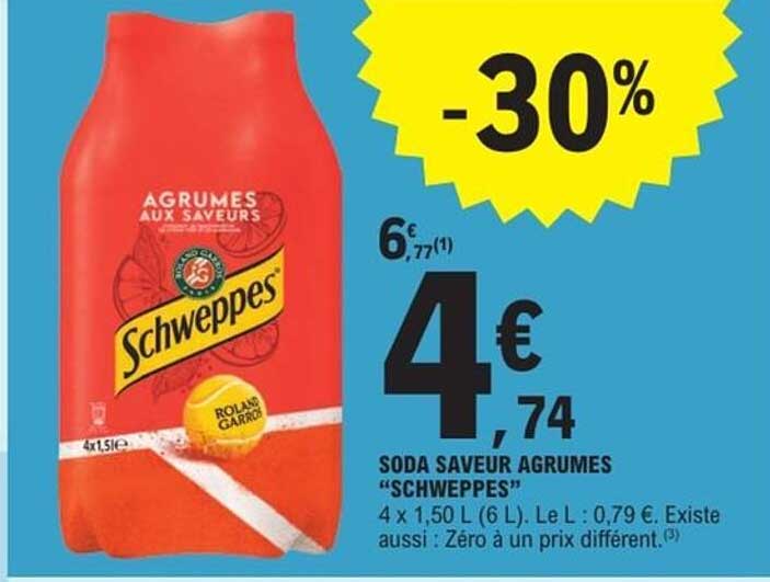 SODA SAVEUR AGRUMES “SCHWEPPES”