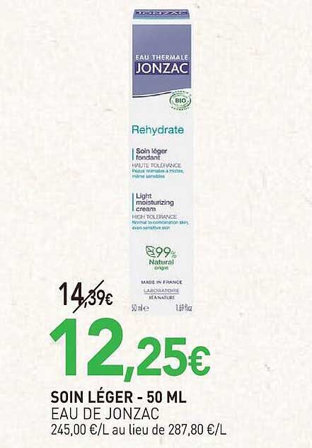 SOIN LÉGER - 50 ML EAU DE JONZAC