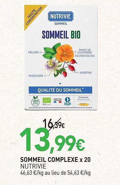 SOMMEIL COMPLEXE x 20 NUTRIVIE