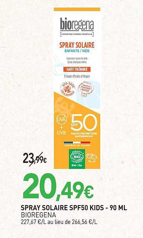 SPRAY SOLAIRE SPF50 KIDS - 90 ML BIOREGENA