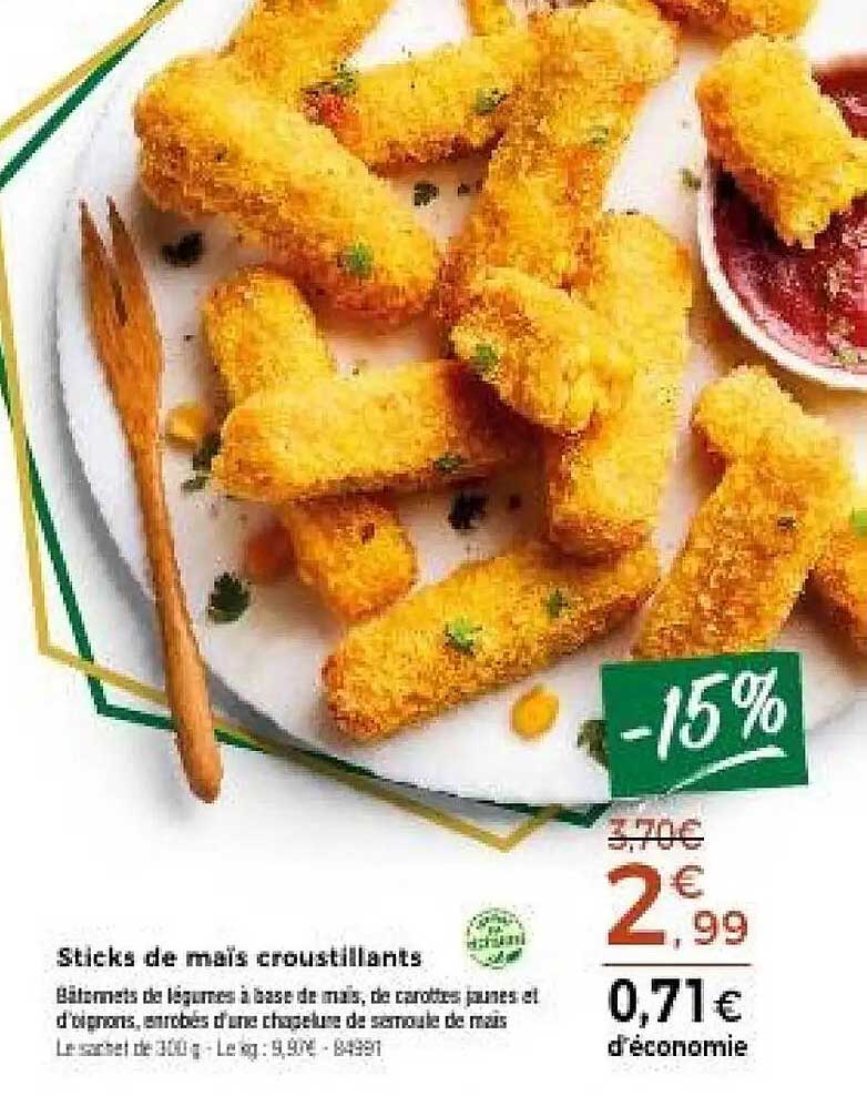 Sticks de maïs croustillants