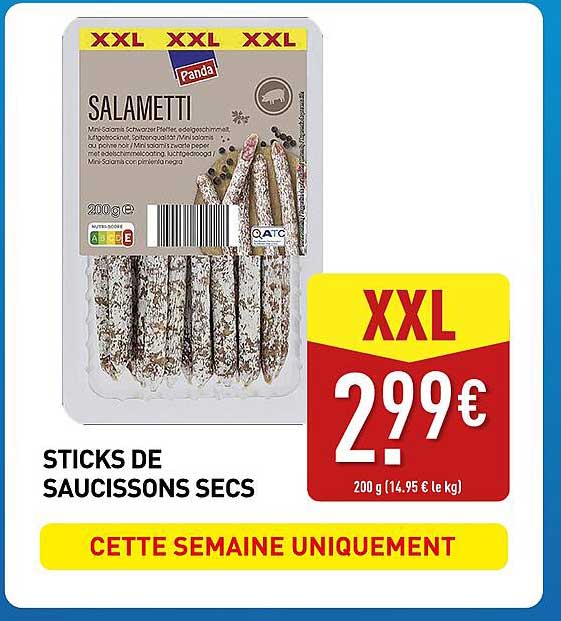 STICKS DE SAUCISSONS SECS