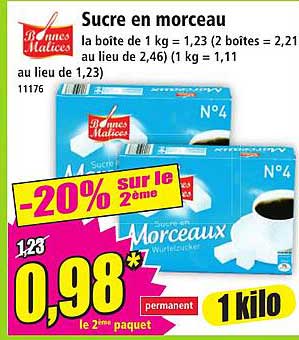 Sucre en morceau