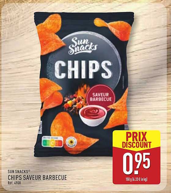SUN SNACKS® CHIPS SAVEUR BARBECUE
